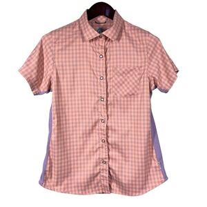 Club Ride Bandara Cycling Pearl Snap Shirt Womens M Lightweight UVP MTB Trail